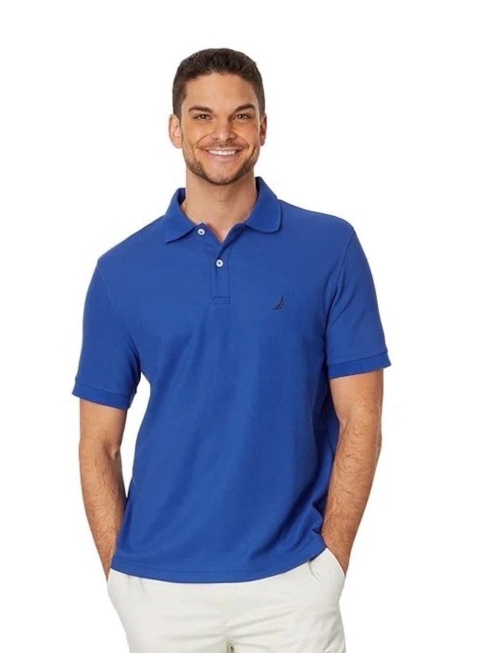 Nautica Men's Bright Cobalt Polo Shirt - Classic Short Sleeve*NWT* Size XL